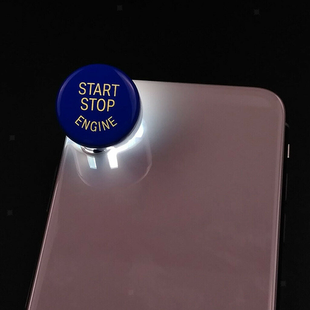 Car Engine Start Stop Button Cover For BMW F/G Chassis Series 25mm Red+Blue