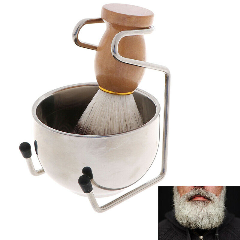 3In1 Clean Tool Shave Frame Soap Bowl Bristle Hair Shave Brush Shaving BrushBDA