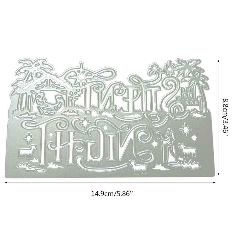 Silent Night Metal Cutting Dies Stencil DIY Scrapbook Album Paper Card Template