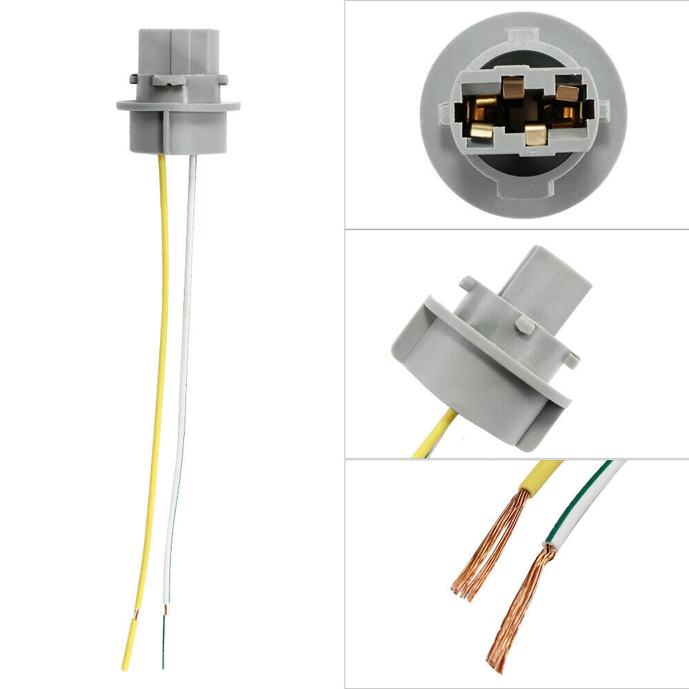 2pcs 7440 992 T20 Socket Wiring Harness for DRL Backup Turn Signal Light