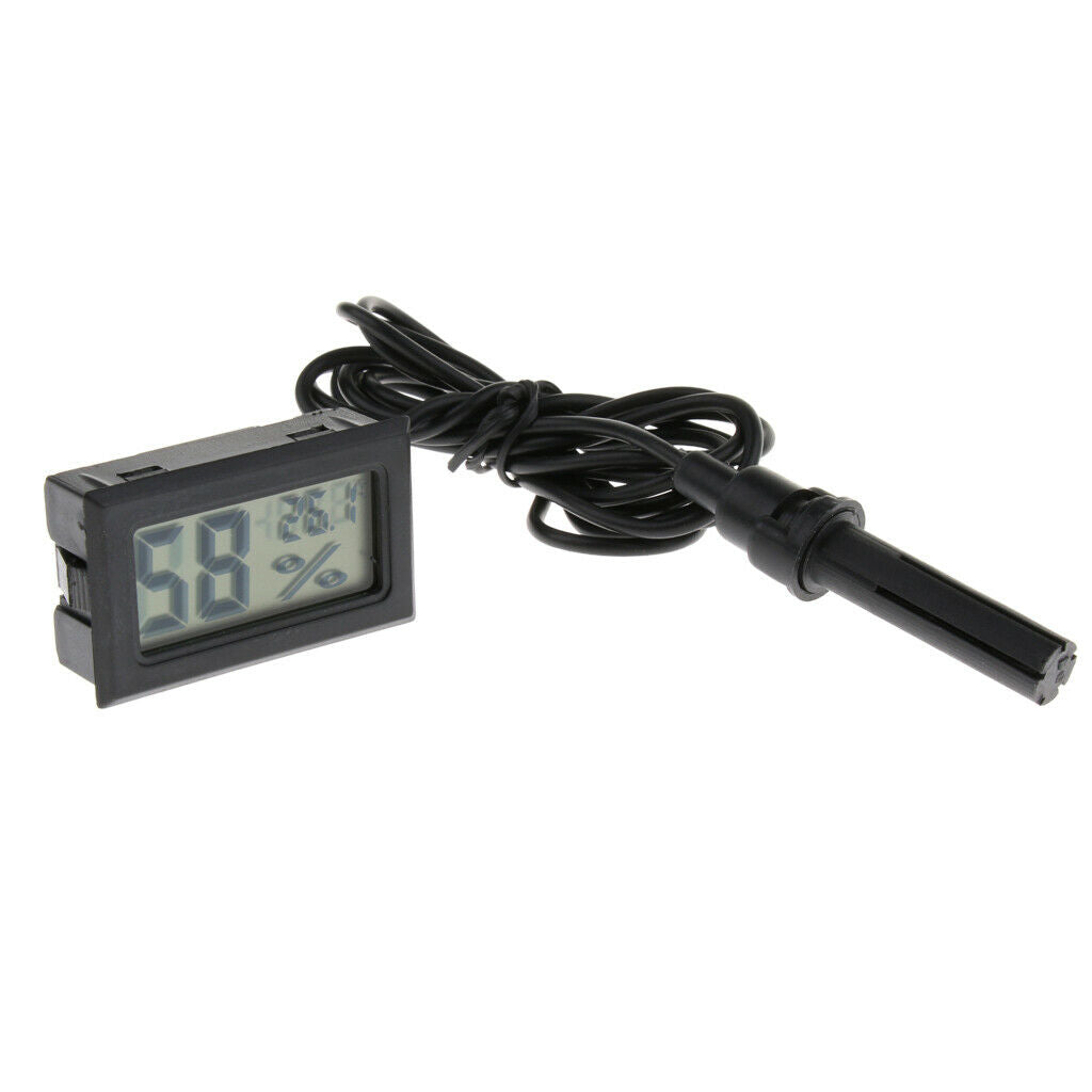 2pcs Pet Reptile Terrarium Digital Thermometer & Hygrometer