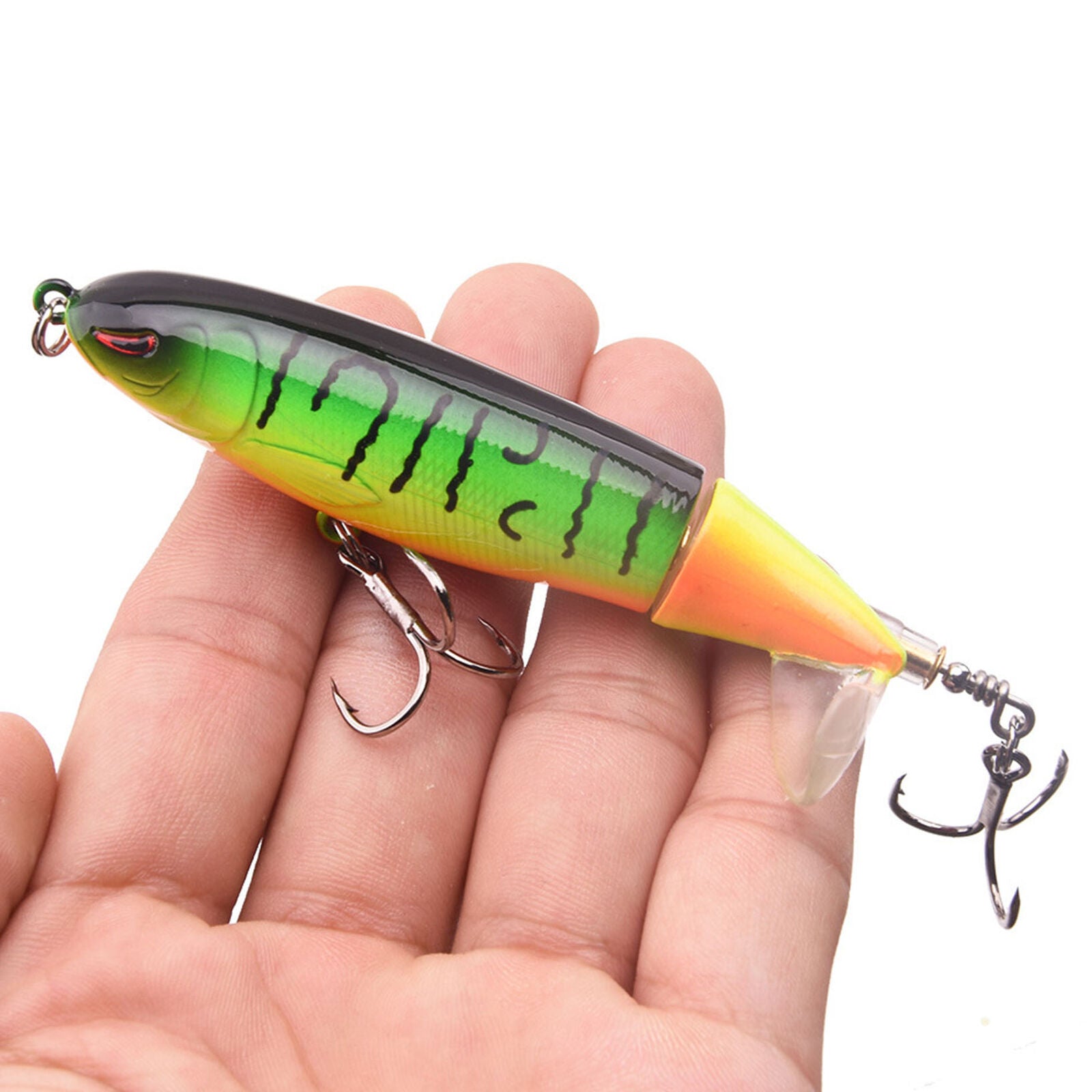 Plopper Topwater Float Fishing Lures Rotating Tail for Bass Pike Chub