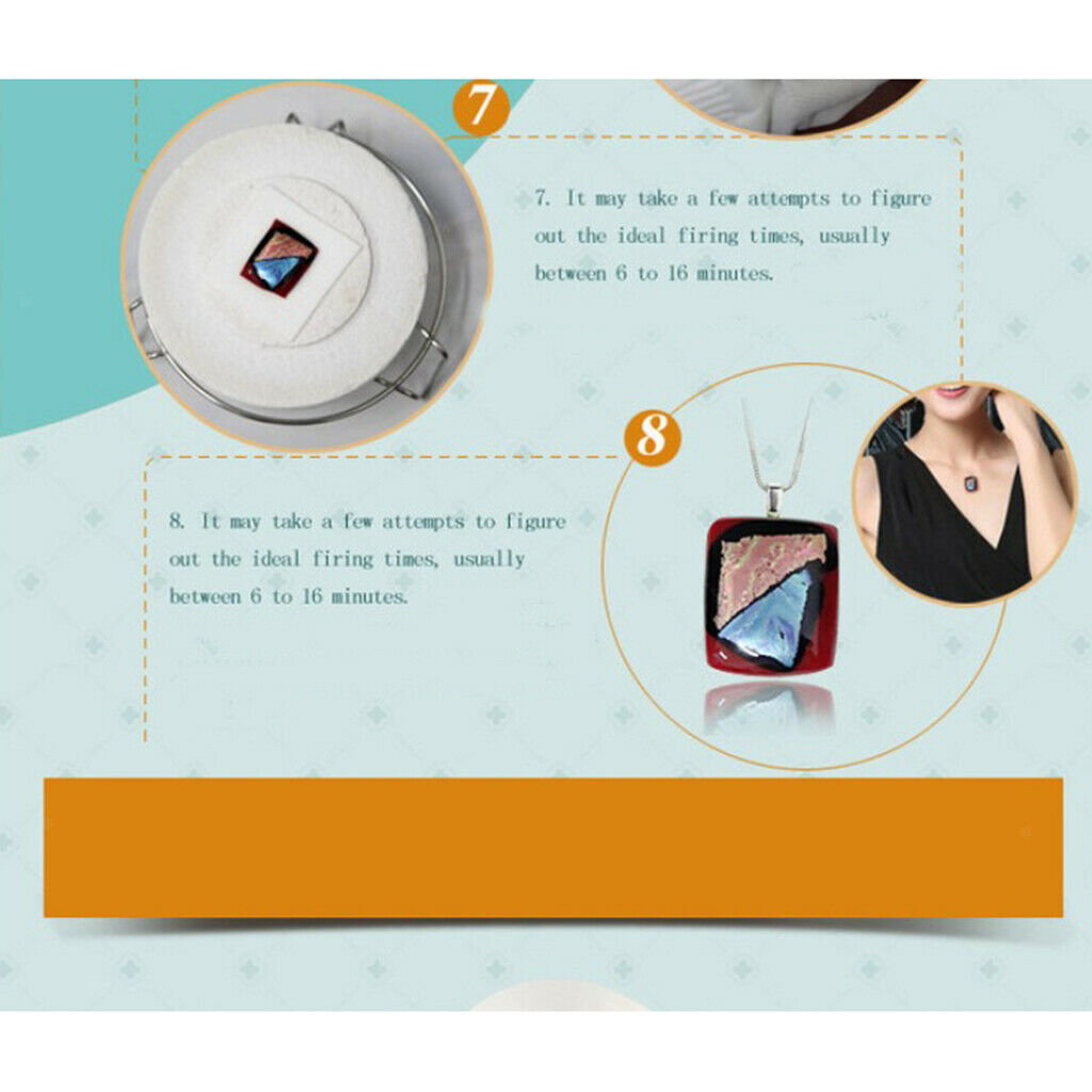 Pro Microwave Kiln Kit Set For Fusing Glass Jewelry Tool DIY Neckalce Pendant
