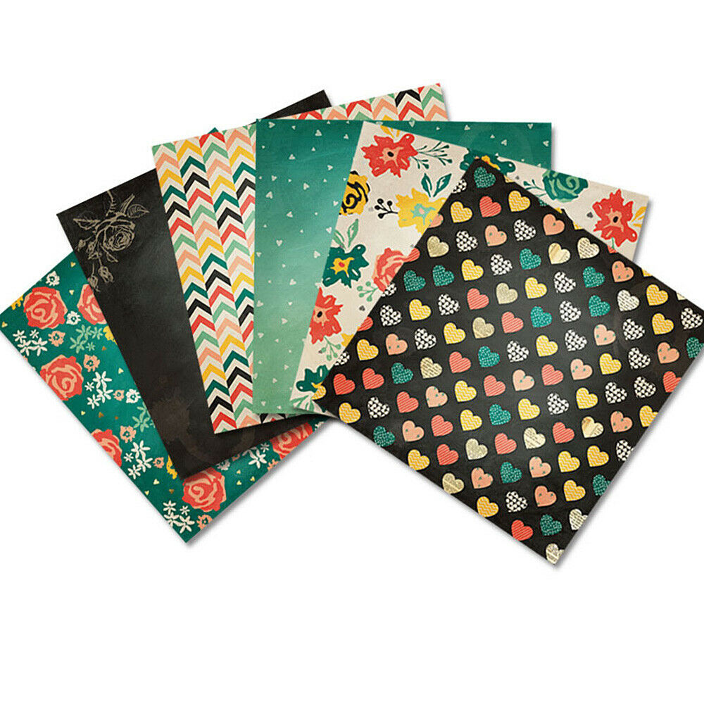 12x 6" Sweet Love DIY Photo Album Junk Journal Craft Paper Card Single-side Hot