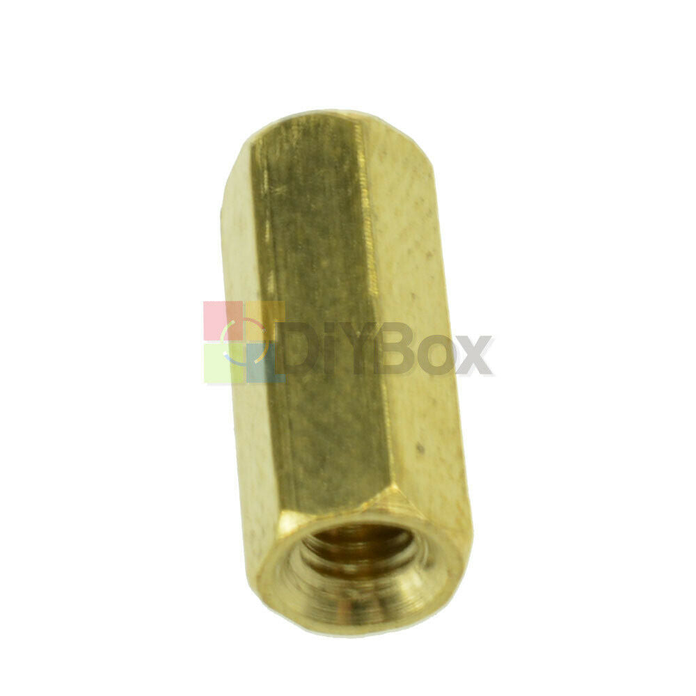 50Pcs Female Brass M3 12mm M3*12 PCB Boards Hex Screw Net Nut Standoff Spacer