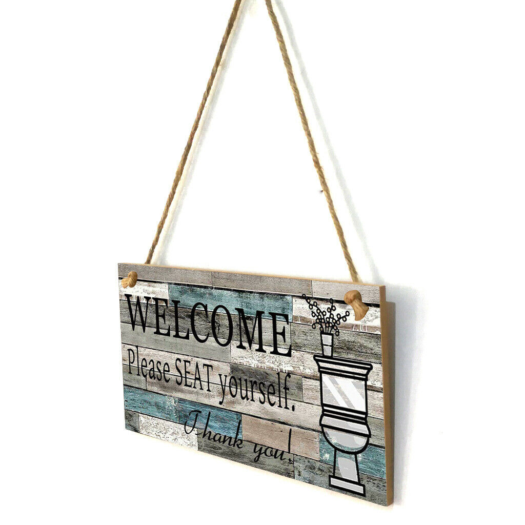 Wood Sign Wall Hanging Welcome Sign Please Seat Yourself Wall Art Decoration