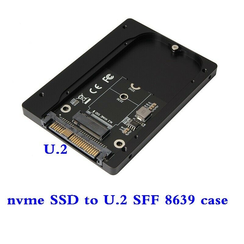 M.2 NVME SSD to U.2 SFF-8639 Adapter Card 2.5 inch aluminum alloy case For PC