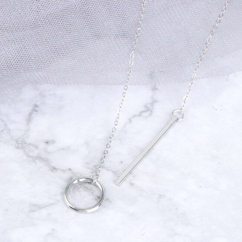 1PC Circle Strip Long Chain Necklace Collares Choker Necklace Pendants Fo.l8