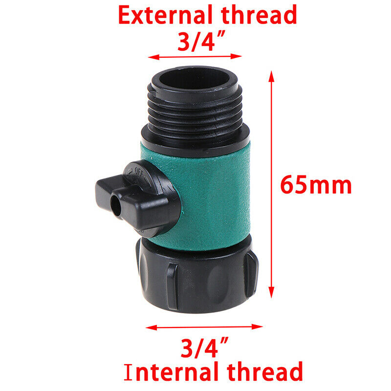 3/4" Female Thread to 3/4" Male Thread Garden Irrigation Valve Tube Switc.l8