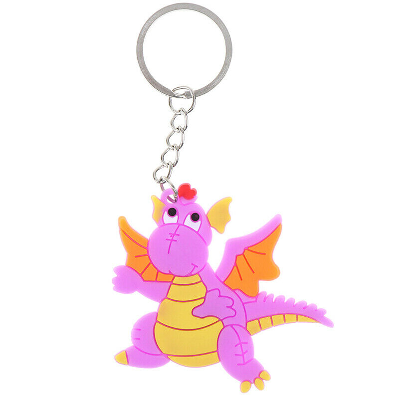 6x Cartoon Dinosaur Keychain Pendant Keyring Dinosaur Party Decor Kids Gifts DF