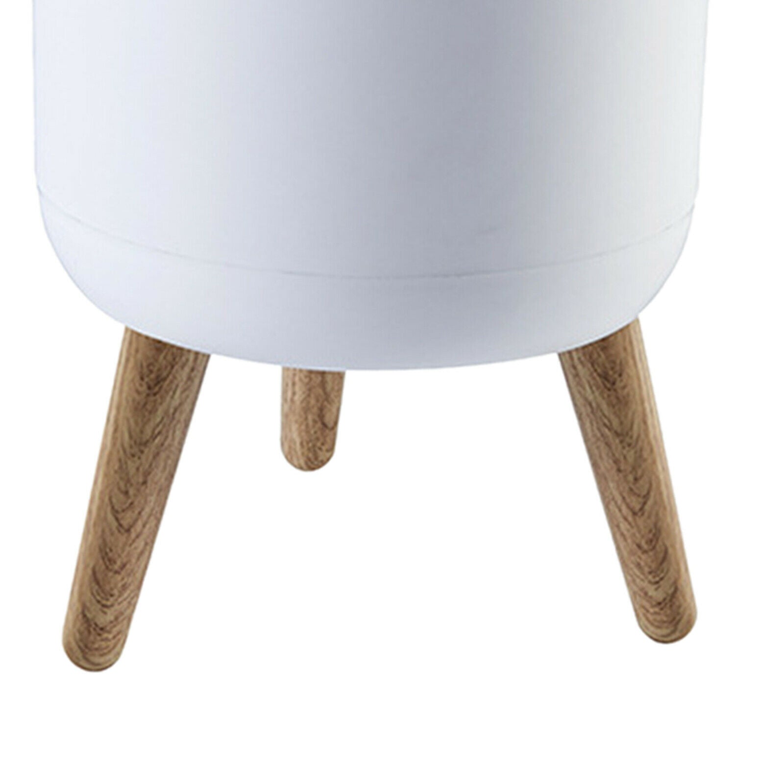 Fashion Modern Trash Can Round Press Lid High Foot Toilet Kitchen Home