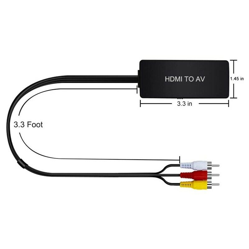 MI-COMPatible to AV Converter Supports Pal/Ntsc Compatible Fire Stick, for AppW8
