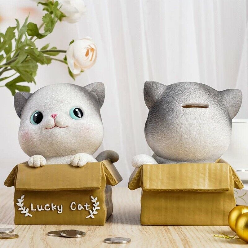 Cute Kitten Piggy Bank,Money Box,Home Decoration Coin Bank Money Piggy Bank M4G4