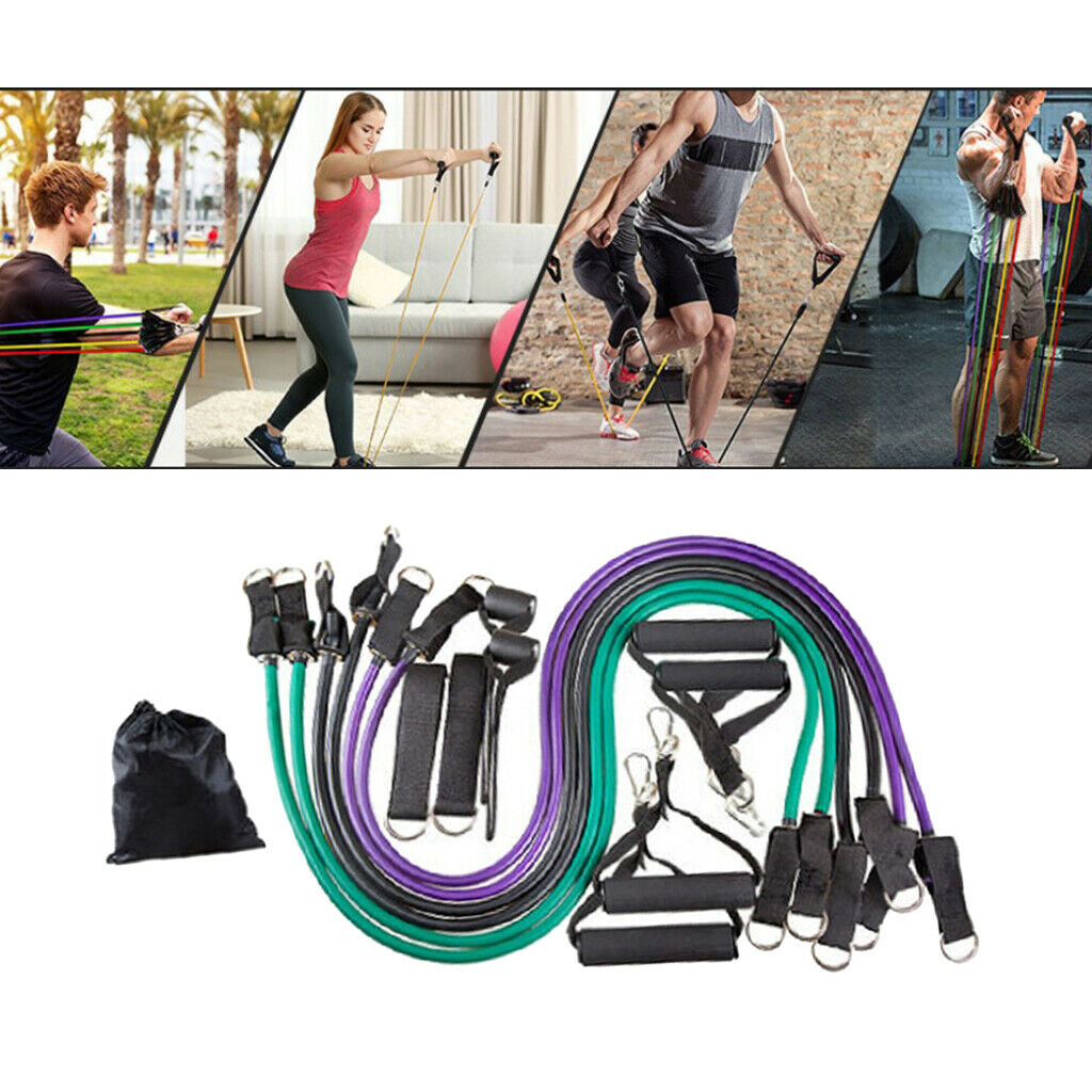Elastic Resistance Bands Set Ankle Strap Rehab Yoga Pilates Heavy Workout Bands