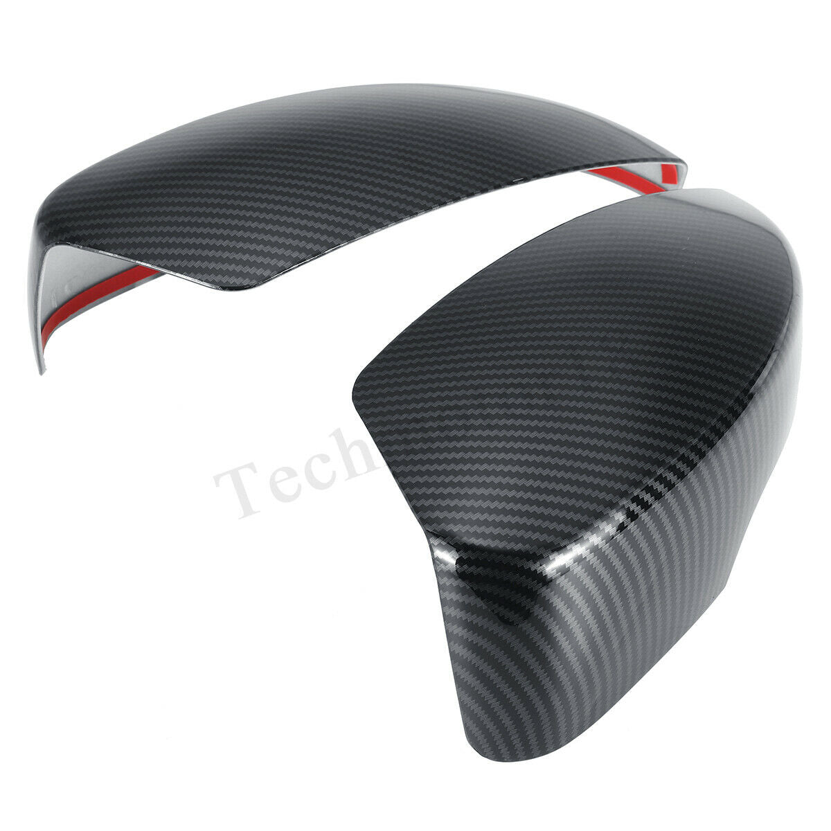 Pair Carbon Fiber Color Rearview Mirror Cover Cap For Ford Focus RS ST MK