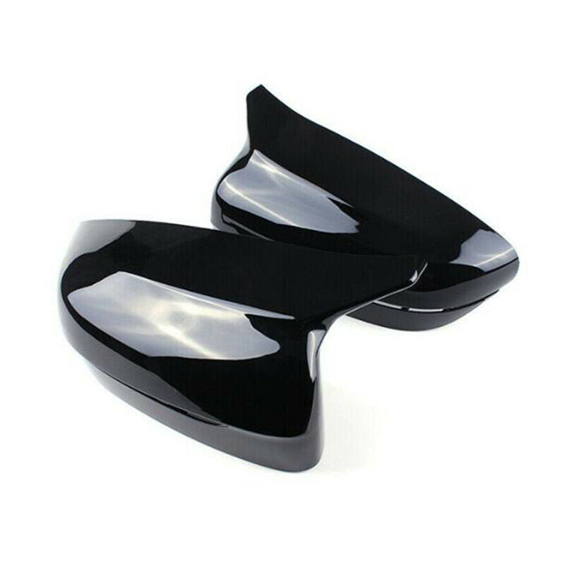 For BMW 5-Series 2017-2021 Car Side Mirror Caps Rearview Covers Glossy Black