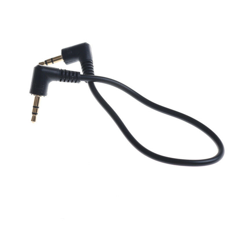 90 Degree Right Angled 3.5mm Jack Male To Male Stereo Audio Cable For CarL*w Rf