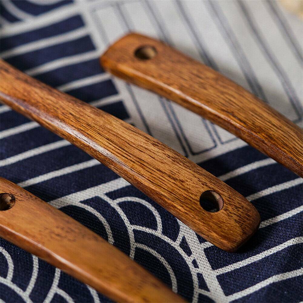 1x Wooden Soup Spoon Cooking Kitchen Utensil Wood Soup Coffee Milk Mixing Scoop