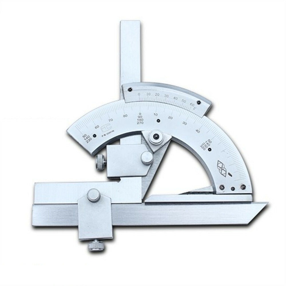Universal Bevel Protractor 320 Degree Angular Dial Stainless Steel Angle Gauge