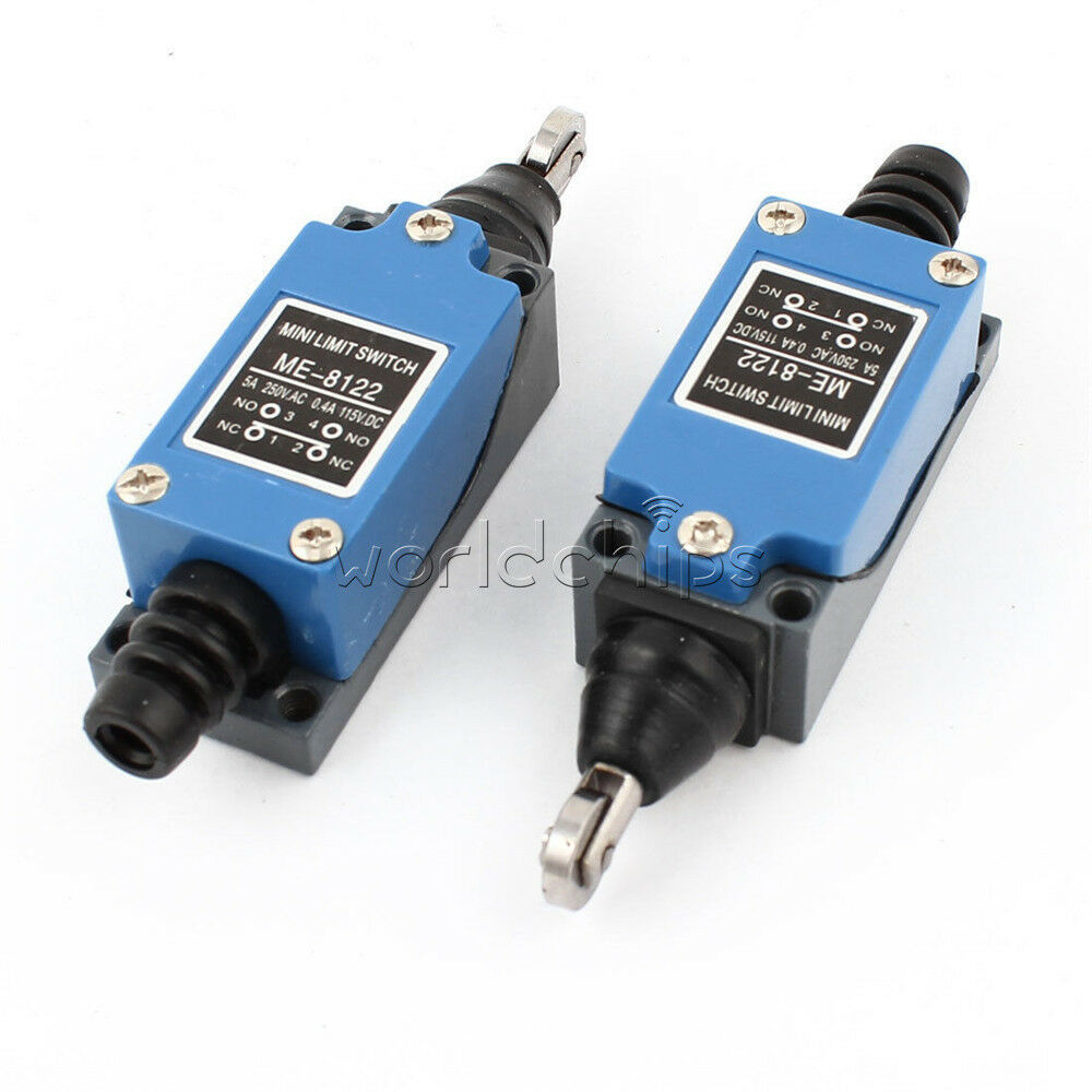 AC 250V/5A DC 115V/0.4A ME-8122 Cross Roller Plunger Momentary Mini Limit Switch