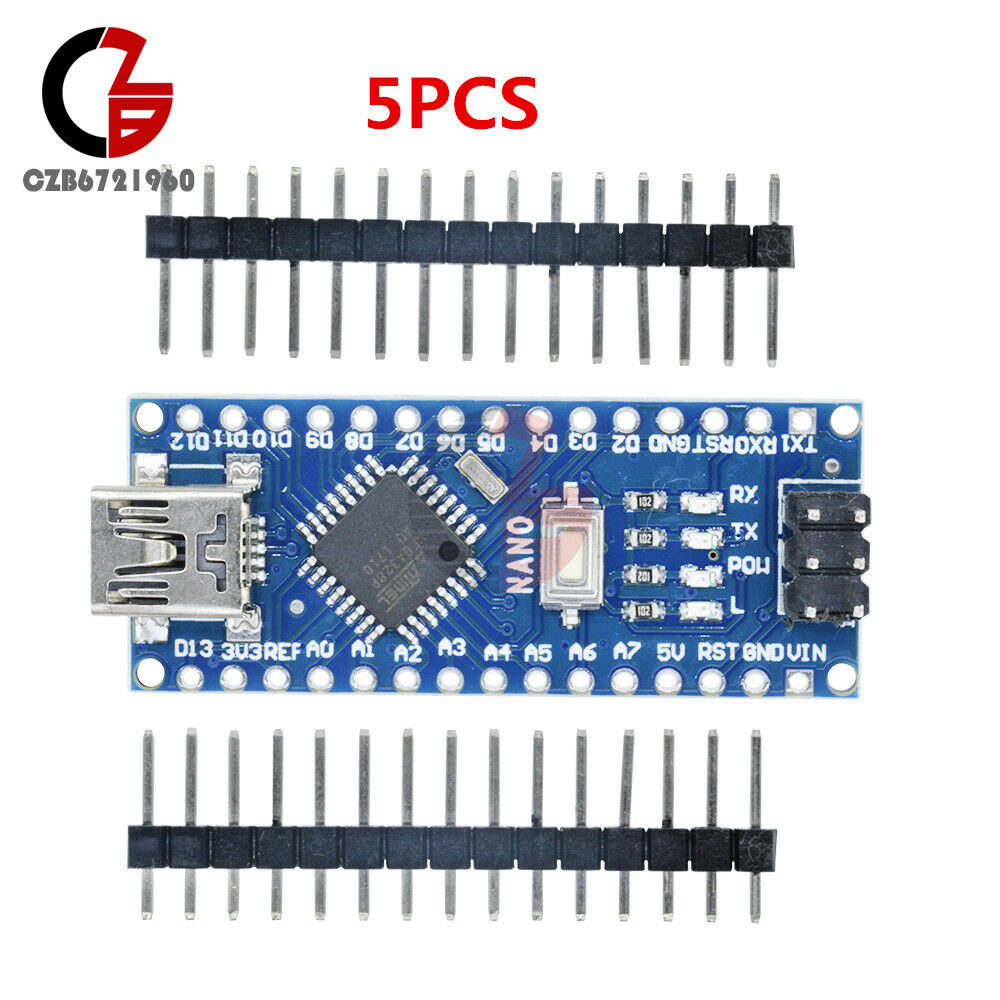 5PCS 5V 16MHz Nano V3.0 Mini USB ATmega328P-AU Micro Controller CH340G Driver