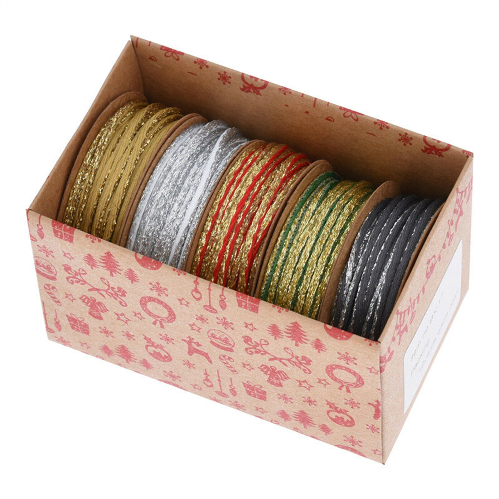 5x Wrapping String Crafts Natural Packing Ribbon for Christmas Pastry Boxes