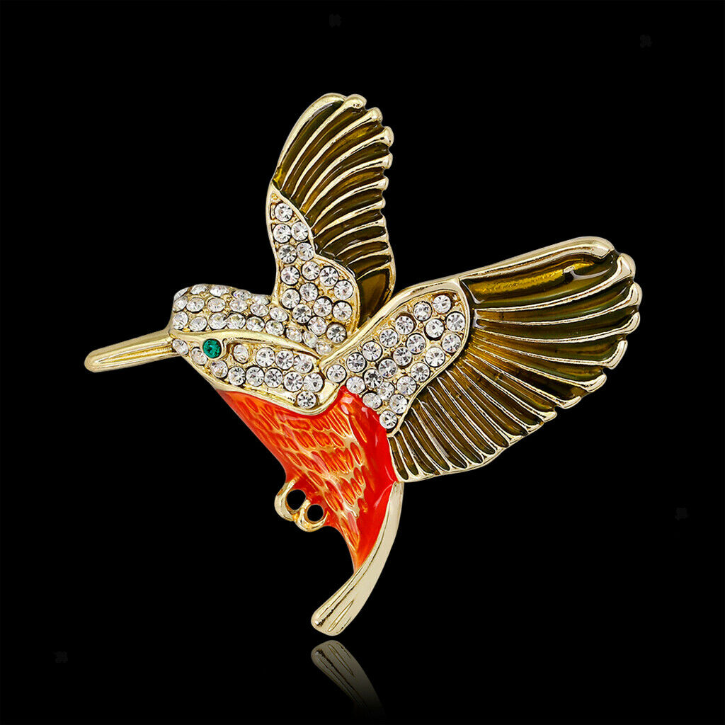 Fashion Women Colorful Enamel Flying Bird Animal Brooches Pins Jewelry Gift