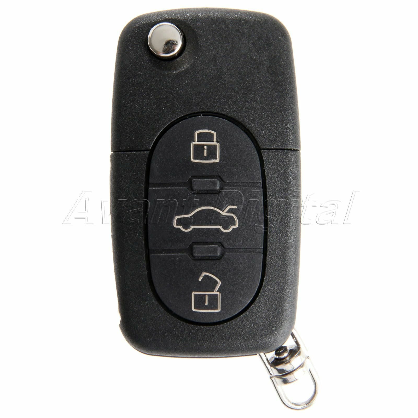 Black 3 Button Flip Remote Key Fob Blade Case Shell For  TT A2 A3 A4 A6 A8