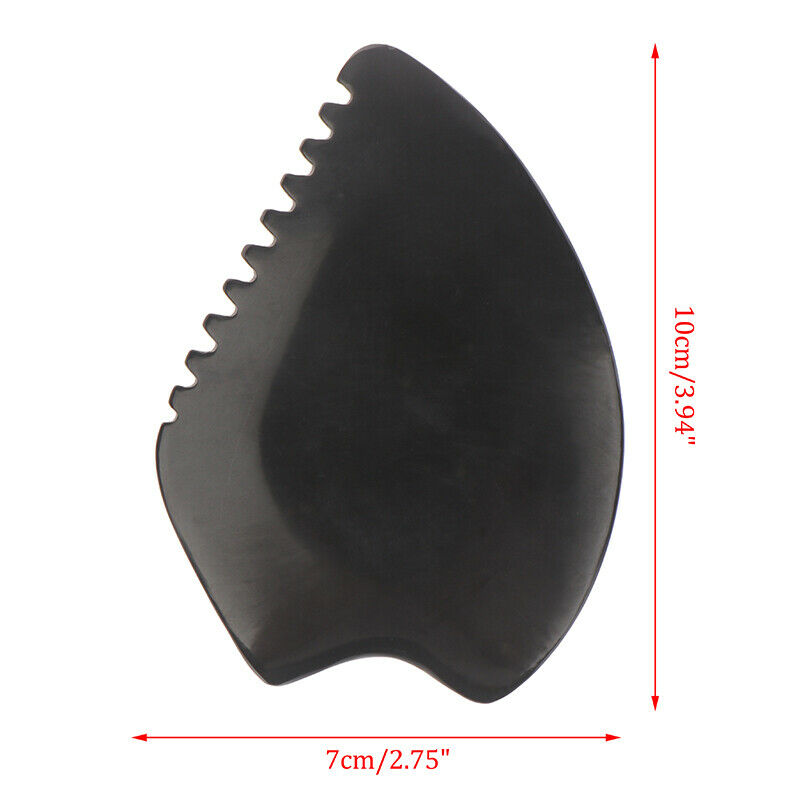 1Pc Black Natural Bian Stone Gua Sha Board Scraper Tools Scraping Massager BoGR