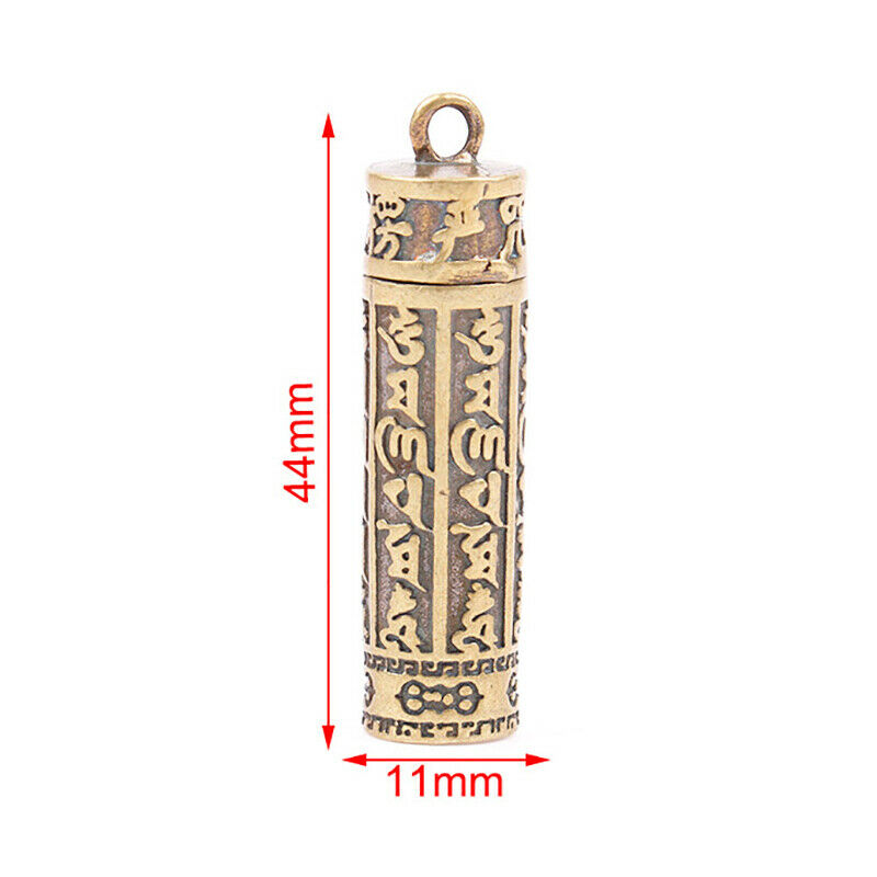 Mini Brass Pendant Necklace Brass Mantra Pendant Men and Women Pendant