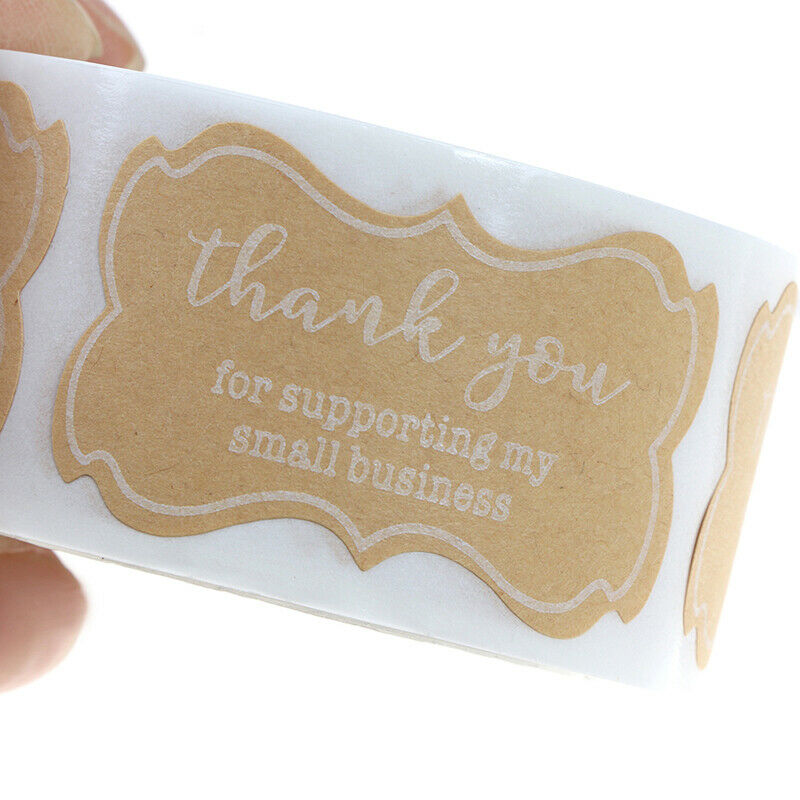 1 roll  Thank You Stickers Seal Thanks for Shopping Supporting My Small B.l8