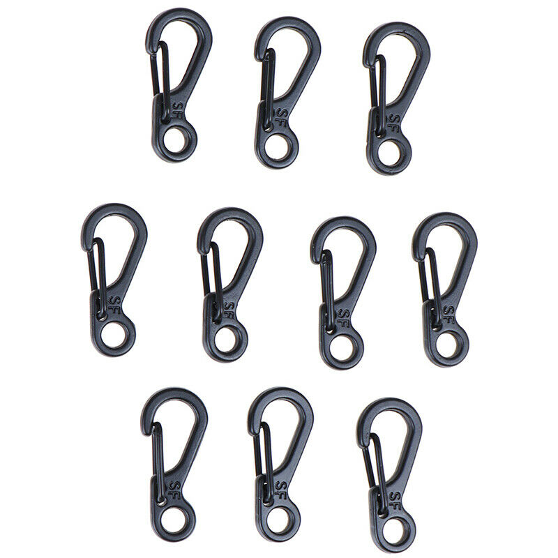 10PCS Mini Carabiner Clip Snap Spring Clasp Hook Keyring Camping ToolATAUBDAU