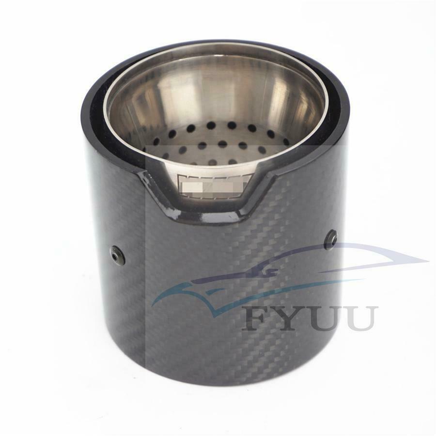 Matte Real Carbon Fiber 63MM / 2.5" in 93 MM / 3.66" 1PC Exhaust End Tail Tips