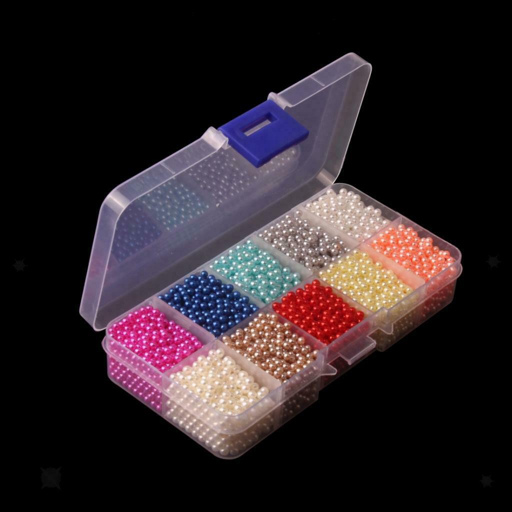 1 Box of Plastic Beads Round Style Beads DIY Accessories