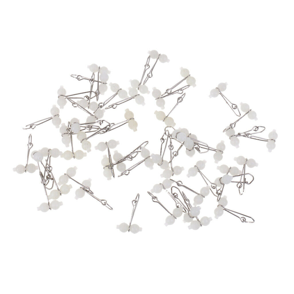 50x Fishing Fastlink Clips With Glowing Beads Floats Floats Tackle L