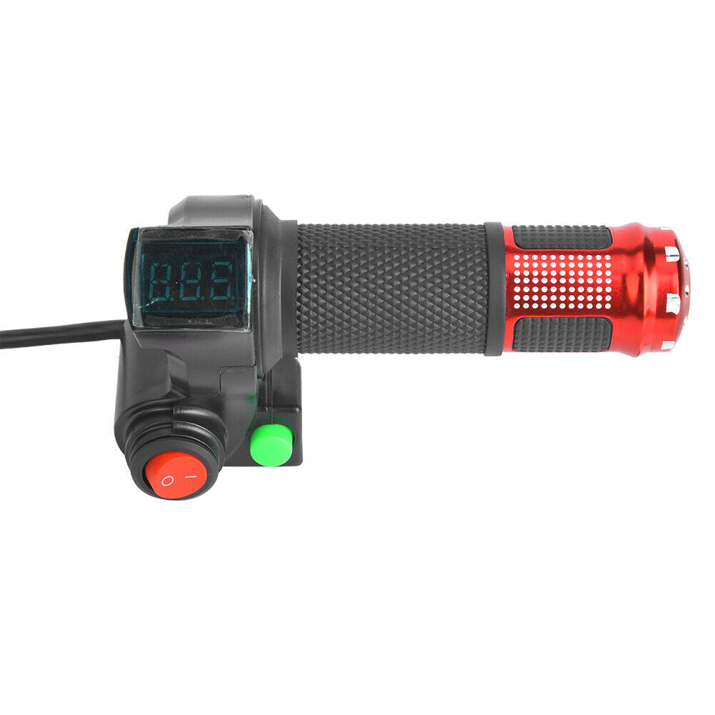 LED E-Bike Twist Throttle 12v~99v Universal Electric Scooter Bike Grip Handlebar