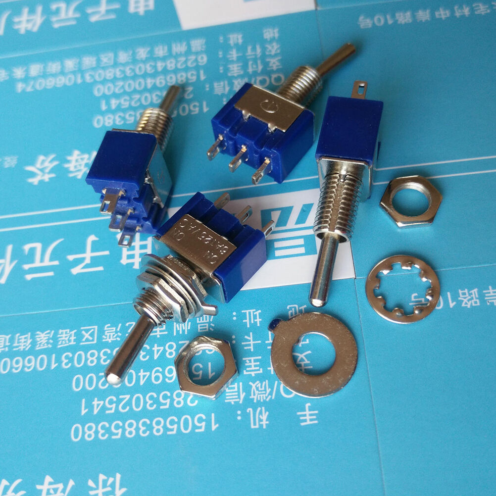 10pcs Mini MTS-102 3-Pin SPDT ON-ON 6A 125VAC Toggle Switches NEWJ TdJ TL