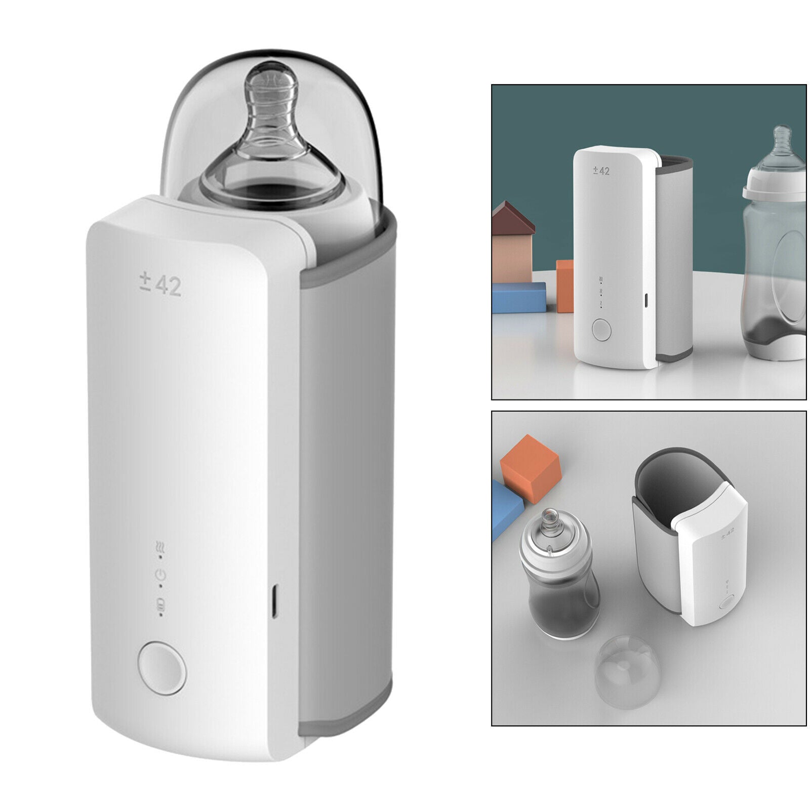 Travel Baby Bottle Warmer 5200mAh Battery Powered Wireless Warms Formula