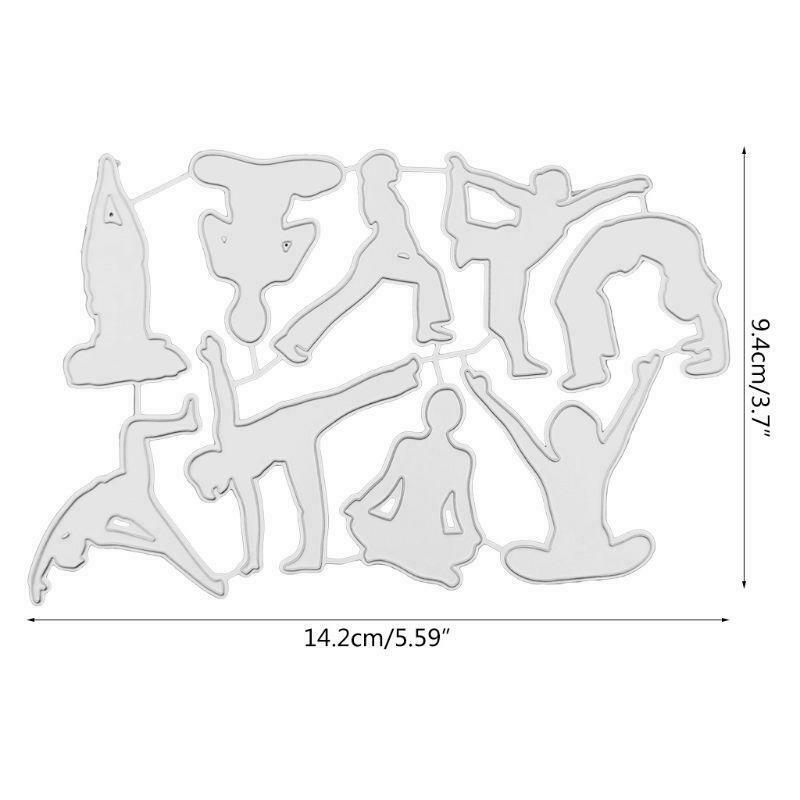 Yoga Girl Metal Cutting Dies Stencil DIY Scrapbooking Album Stamp Card