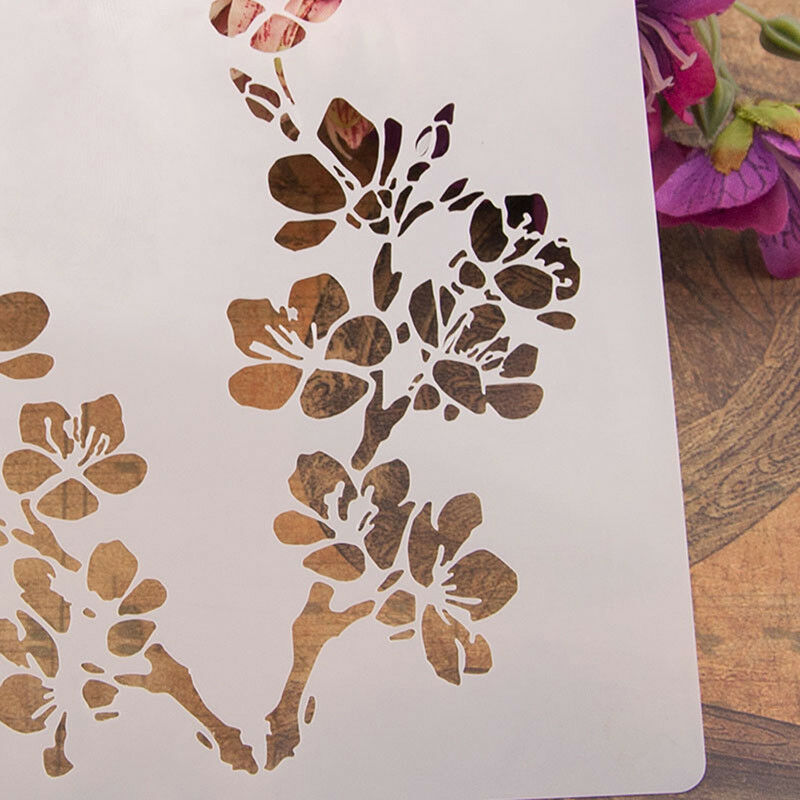 Reusable flowers Stencil Airbrush Art DIY Home Decor Scrapbooking Album CrafADD