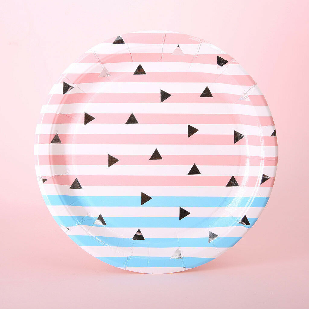 10x Disposable Paper Plates Cake Dessert Plate Wedding Kids Party Tableware