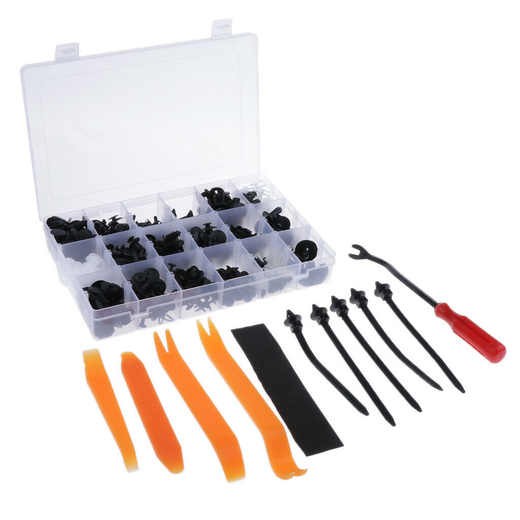 435Pcs Car Body Trim Clips Retainer Bumper Rivets Screw Panel Fastener Kit