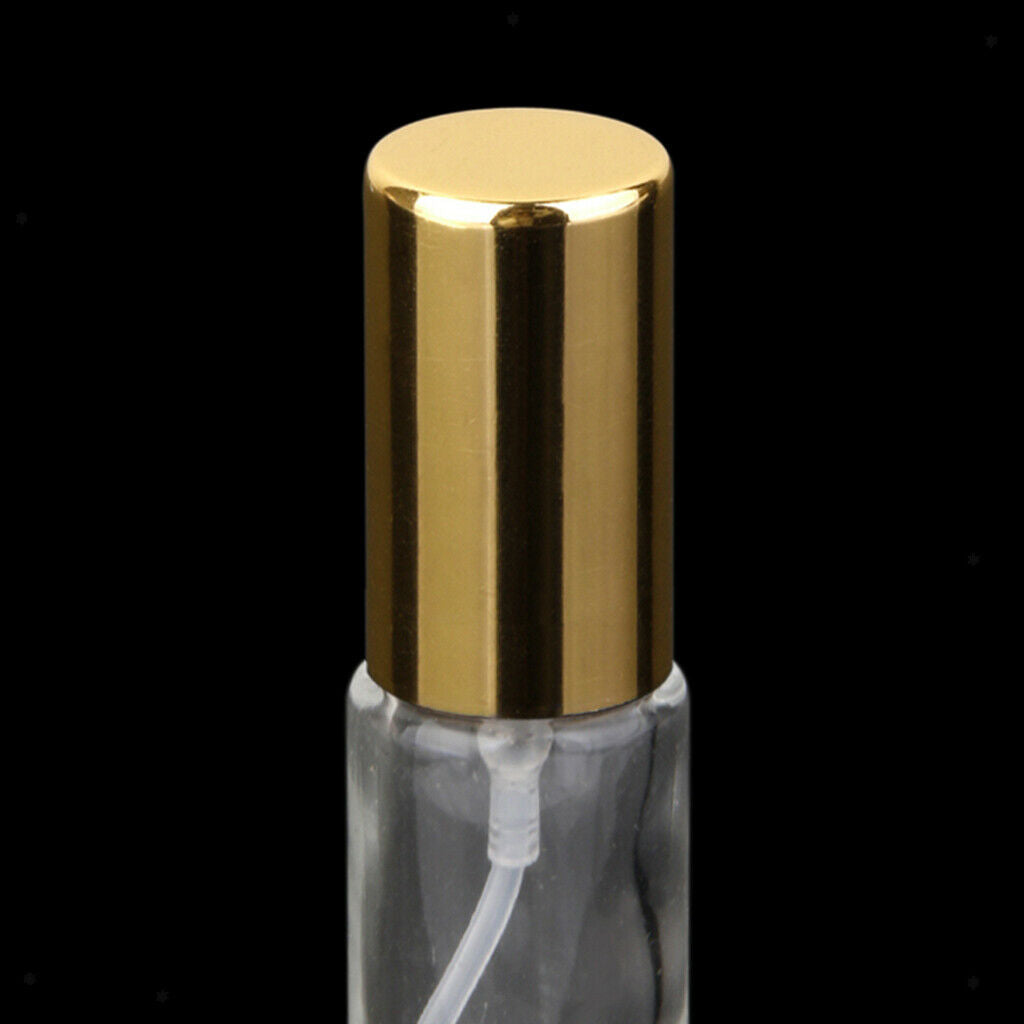 5x Mini Glass Refillable Perfume Empty Bottle Pump Spray Container Vial 5ml