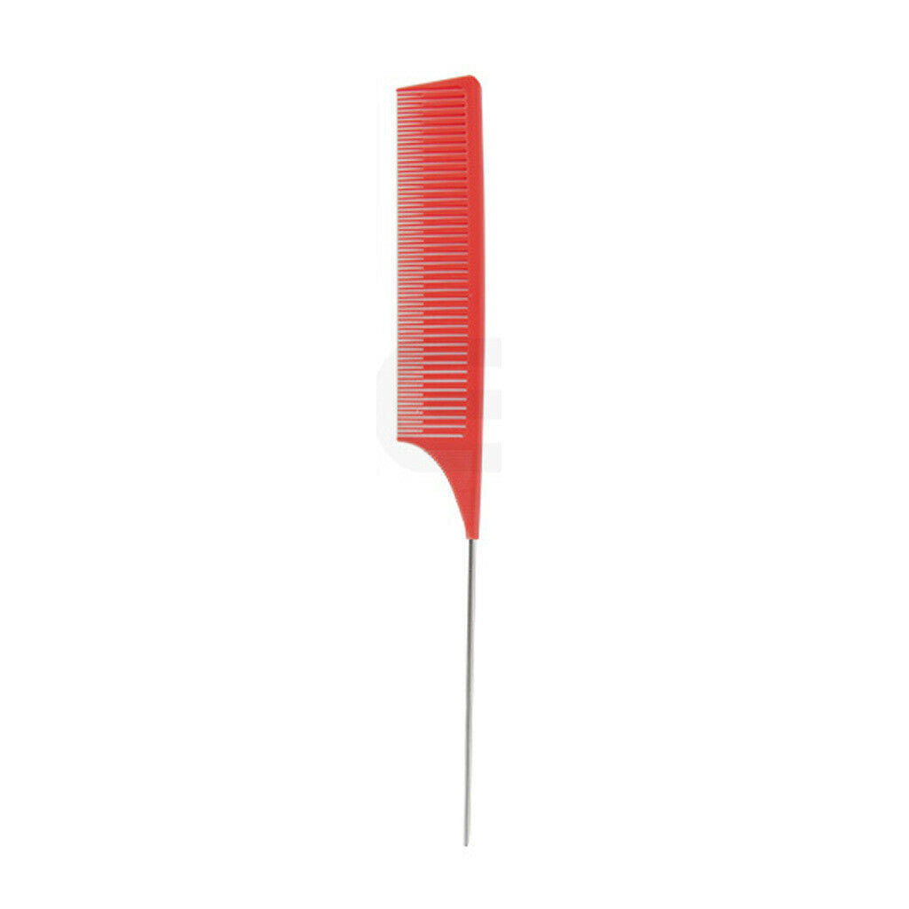 5Pcs Fine Sectioning Weaving Highlight Comb Hair Salon Combs Tools Red