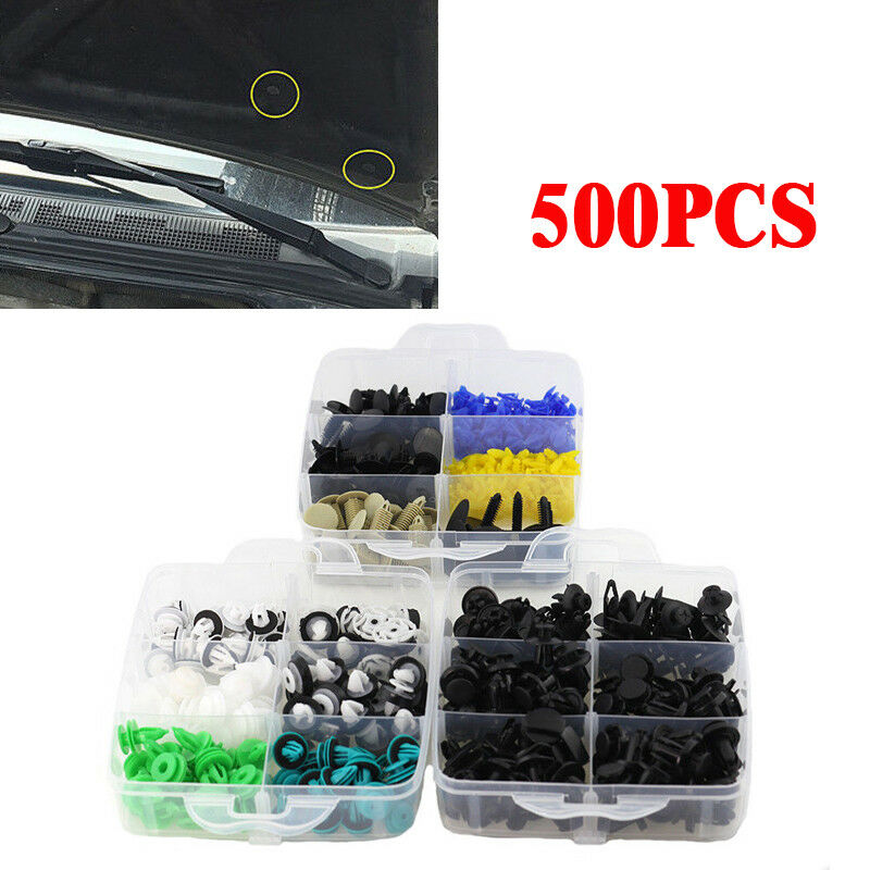 500PCS Car Door Panel Trim Fenders Bumper Rivet Retainer Push Pin Clips Mixed