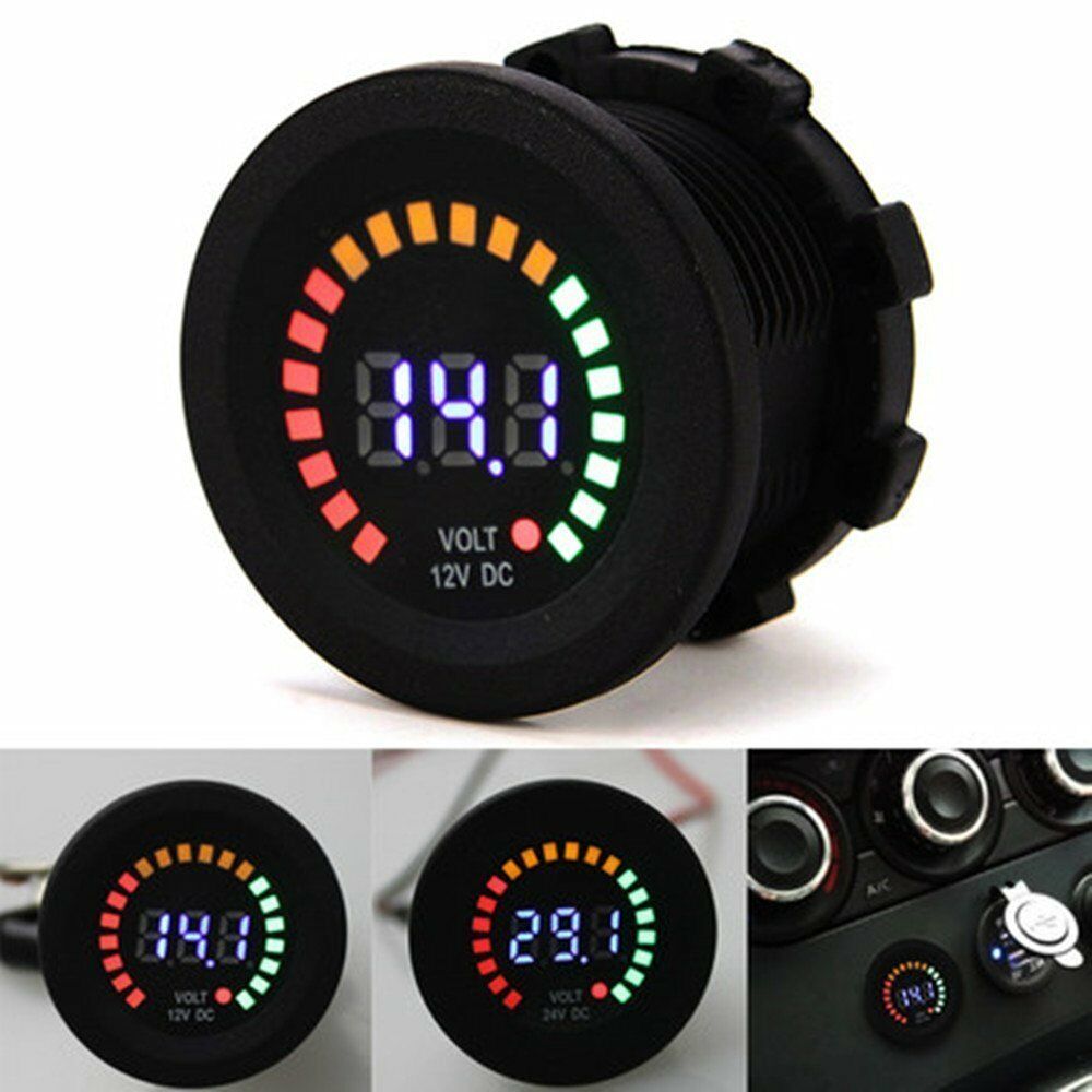 Durable Voltmeter Socket Anti-reverse Short Circuit Protecter for Car Motorcycle