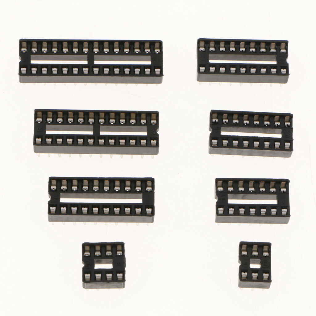 Dual Row DIP IC Socket Connector Adaptor Assortment Kit With Box, Multi Pin(66
