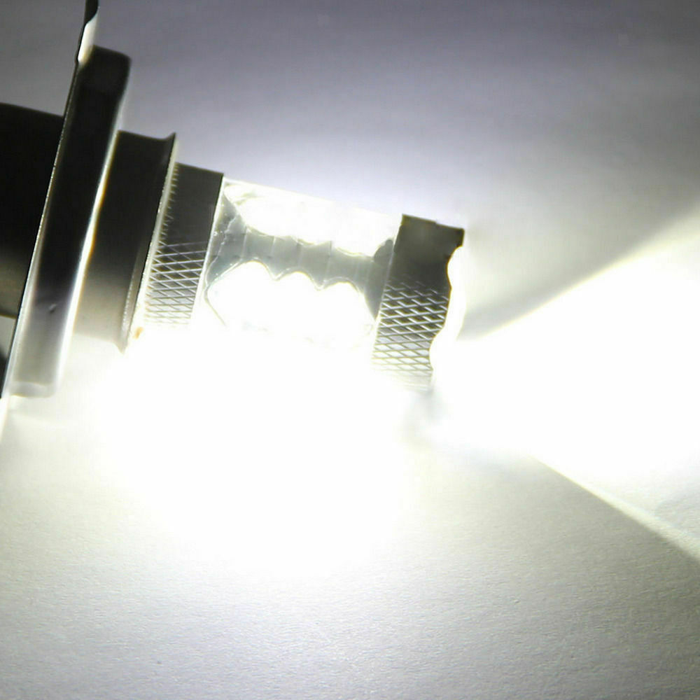 2pcs Car H7 80W LED Fog Tail Driving Front Head Light Lamp Bulb White Bright