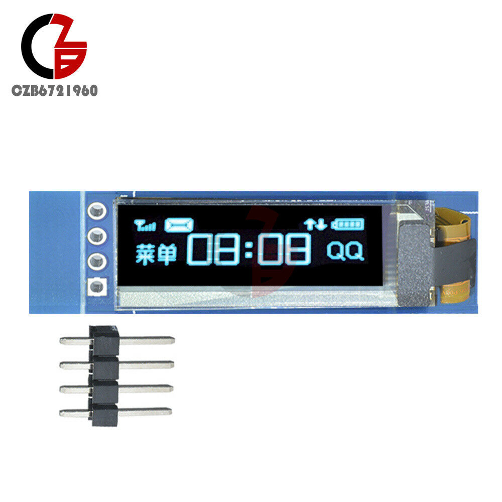 4pin IIC I2C 0.91"128x32 Blue OLED LCD Display Module for AVR PIC Arduino Uno R3