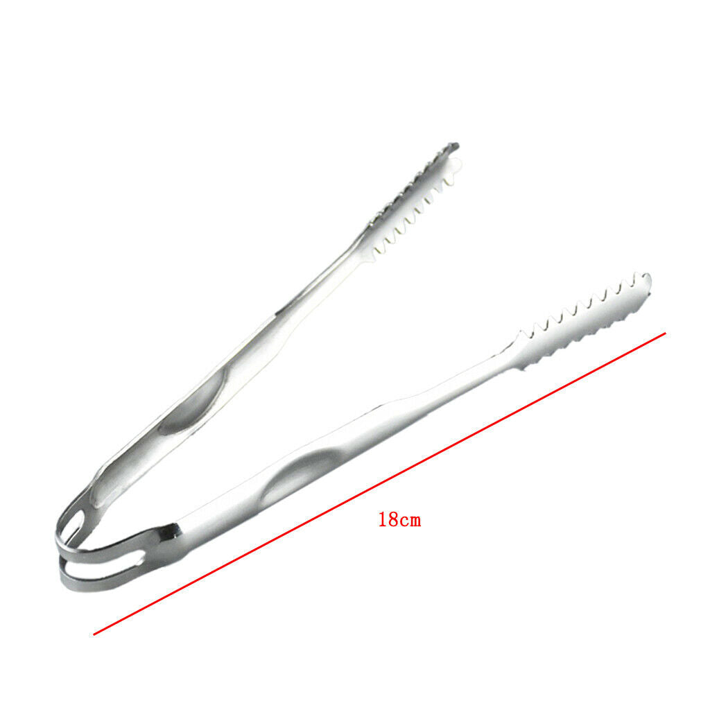7â€ Stainless Steel Salad Ice Cake Bread Tongs Kitchen Food Buffet Clip Clamp